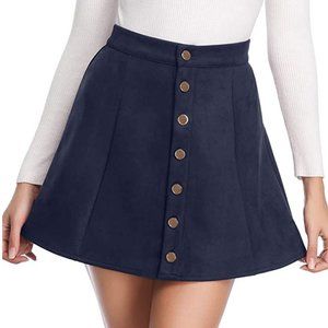 Faux Suede Mini Skirt
